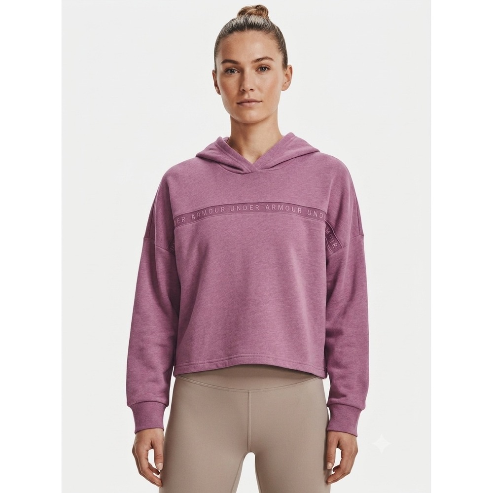 Gorpcore Cropped Hoodie‎ Dusty Mauve Athleisure Sporty Under Armour Loose Fit XL